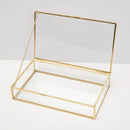 Axya Brass Square Jewelry Storage Box Organizer