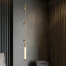 Axyaa White Marble Copper Sconce Light for Hotel Hall Room