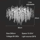 Axyaa Modern Luxury Crystal Chandelier LED Pendant Lamp for Home Decor