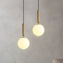Axya Gold Glass Ball Pendant Lamp - Luxurious Hanging Lights for Dining Room & Bedroom
