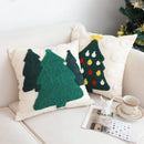 Axyaa Christmas Grove Square Pillow - Holiday Decoration for Living Room