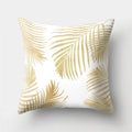 Golden Leaf Tropical Pillow Cover for Home Decor by Axyaa