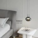 Axya Glass Art Chandelier: Modern Minimalist Hanging Light for Bedside, Dining, Bar Tables