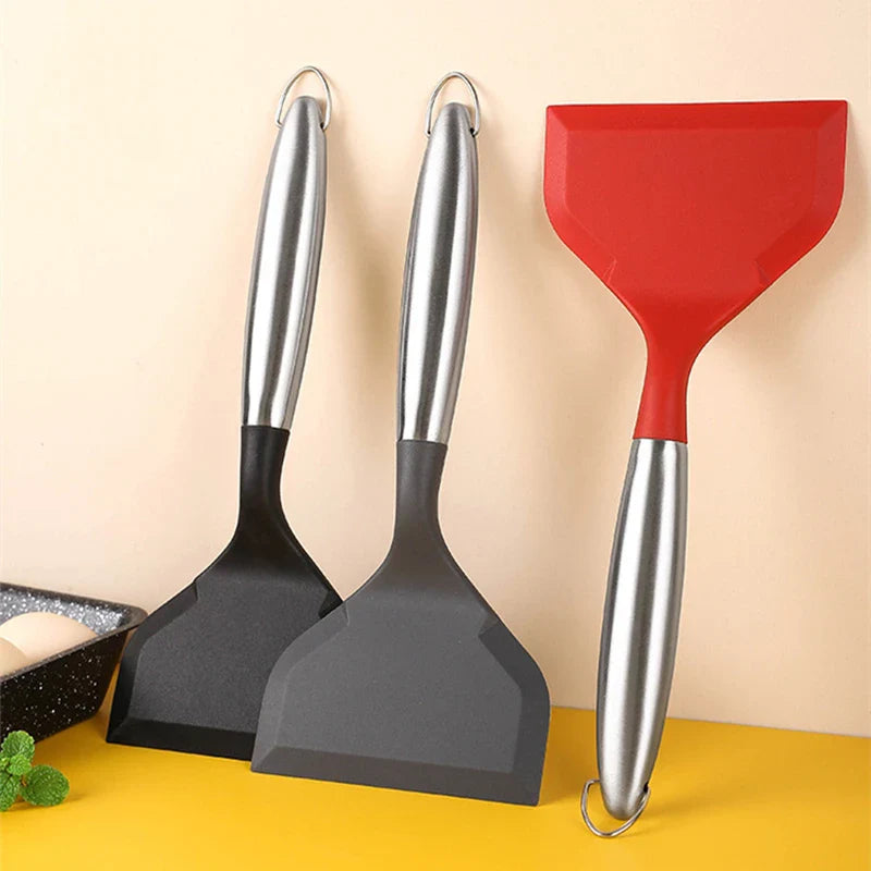 Axyaa Silicone Shovel Spatula for Home Kitchen - Non-Stick & Wide Mouth