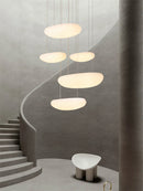 Axya White Pebbles LED Pendant Chandelier - Modern Bedroom & Living Room Decor