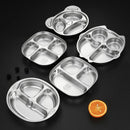 Axyaa Stainless Steel Divided Serving Tray Dinner Plate Lunch Container