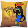 Ethnic African Women Pillowcase by Axyaa | Polyester Cushion Cover for Car & Sofa