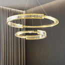 Axyaa Luxury Crystal Chandelier - Modern Gloss Lighting for Living and Dining Room
