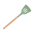 Axyaa Silicone Kitchen Utensils Set - Non-stick Cookware Spatula, Egg Beaters, Shovel & Wooden Handle