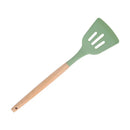 Axyaa Silicone Kitchen Utensils Set - Non-stick Cookware Spatula, Egg Beaters, Shovel & Wooden Handle