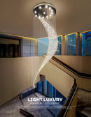 Axyaa Spiral Ladder LED Chandelier for Modern Dining Room Lighting