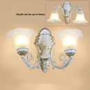 Axyaa LED Wall Lamp: Retro Metal Light with Glass Shade for Home Decor
