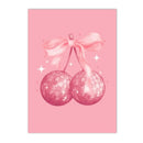 Pink Bows Cherry Wall Art Canvas Poster Prints Axyaa College Girl Room Decor