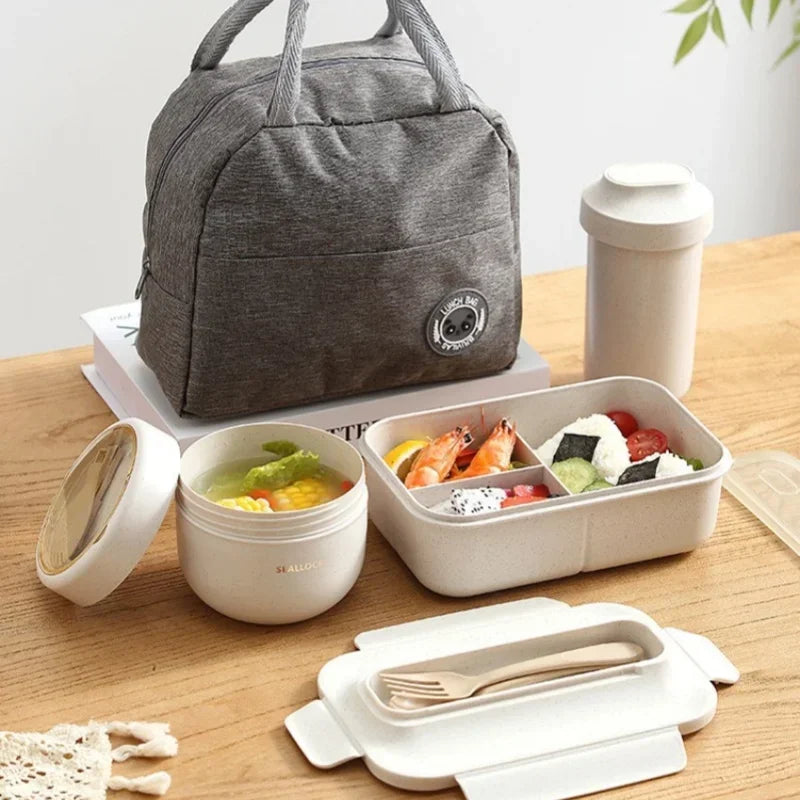 Axyaa Wheat Straw Cutlery Set Lunch Box Water Cup Soup Bowl Food Storage Container