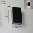 Axyaa Waterproof Dual-Head LED Wall Sconces Aluminum Indoor/Outdoor Lighting
