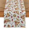 Vibrant Pizza Table Runner by Axyaa: Kitchen, Dining, Living Room Decor