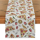 Vibrant Pizza Table Runner by Axyaa: Kitchen, Dining, Living Room Decor
