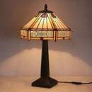 Axyaa Tiffany Glass Table Lamps LED Standing Luminaires for Home and Office