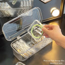 Axyaa Clear Bead Organizers & Press On Nails Storage Box with Lid