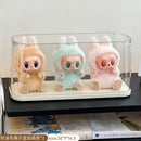 Axyaa Acrylic Figure Display Stand Transparent Box for Labubu Plush Toys Display