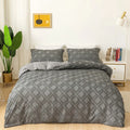 Axyaa Clipping and Carving Microfiber Duvet Cover Set for King Bed