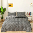 Axyaa Clipping and Carving Microfiber Duvet Cover Set for King Bed