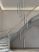 Axyaa Modern Loft LED Stair Chandelier Hanging Light Fixture