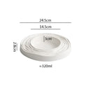 Axyaa White Ceramic Water Wave Soup Plate - Restaurant Tableware