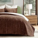 Axyaa King Size Velvet Quilt Set: Luxurious Soft Bedding, Lightweight Comforter for All Seasons