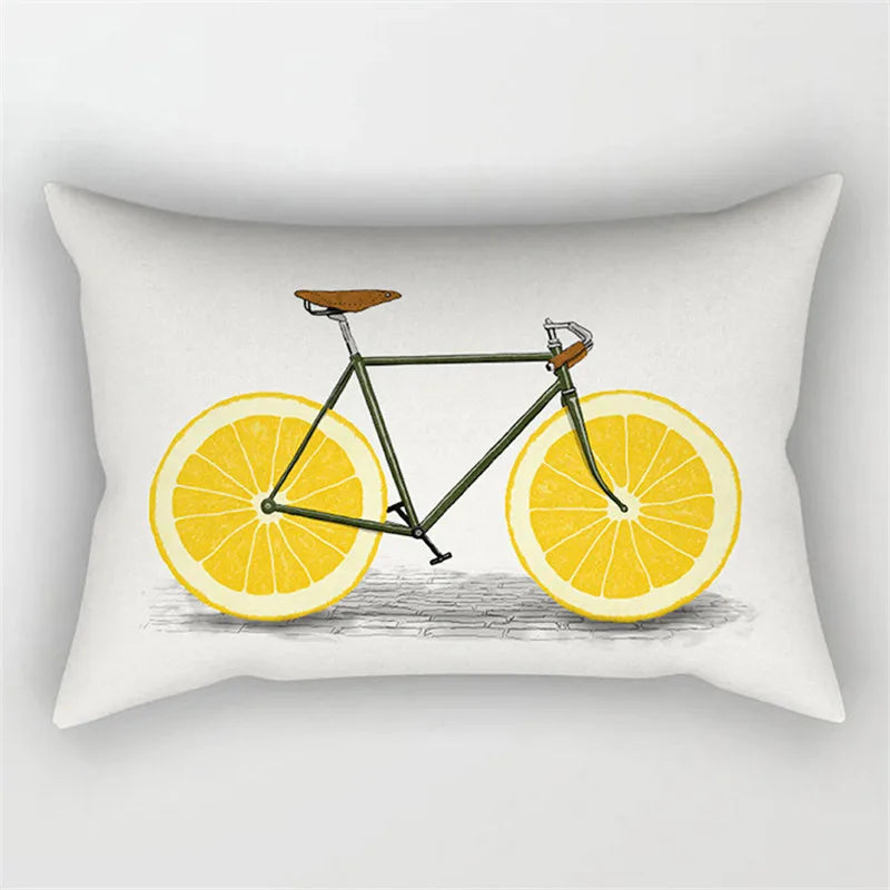 Yellow Geometric Cushion 30x50 Pillowcase for Living Room Sofa and Bed - Axyaa Home