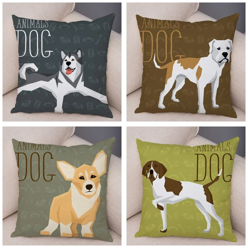 Axyaa Cartoon Dog Pet Animal Pillowcase