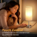 Axyaa Touch Table Lamp with USB Charging Ports and 3-Way Dimmable Control