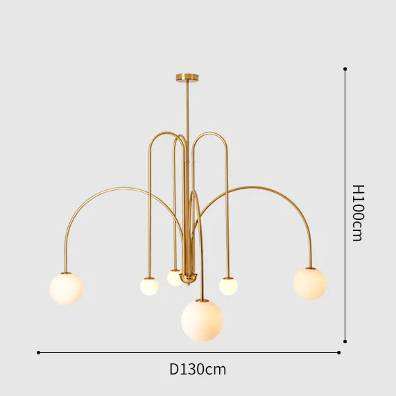 Axyaa Nordic Minimalist Modern Chandelier for Living Room Dining Bedroom