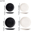 Axyaa Matte Striped Ceramic Plate Set for Molecular Cuisine Tableware