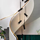 Axyaa Staircase Chandeliers Hanging Light Modern LED Pendant Lamps Indoor Living Room Lighting