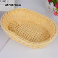 Axyaa Elegant Rattan Woven Fruit Plate & Tea Tray