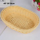 Axyaa Elegant Rattan Woven Fruit Plate & Tea Tray
