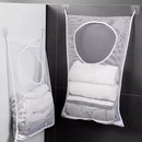 Axyaa Foldable Mesh Laundry Basket Wall Hanging Organizer Hook Household Storage