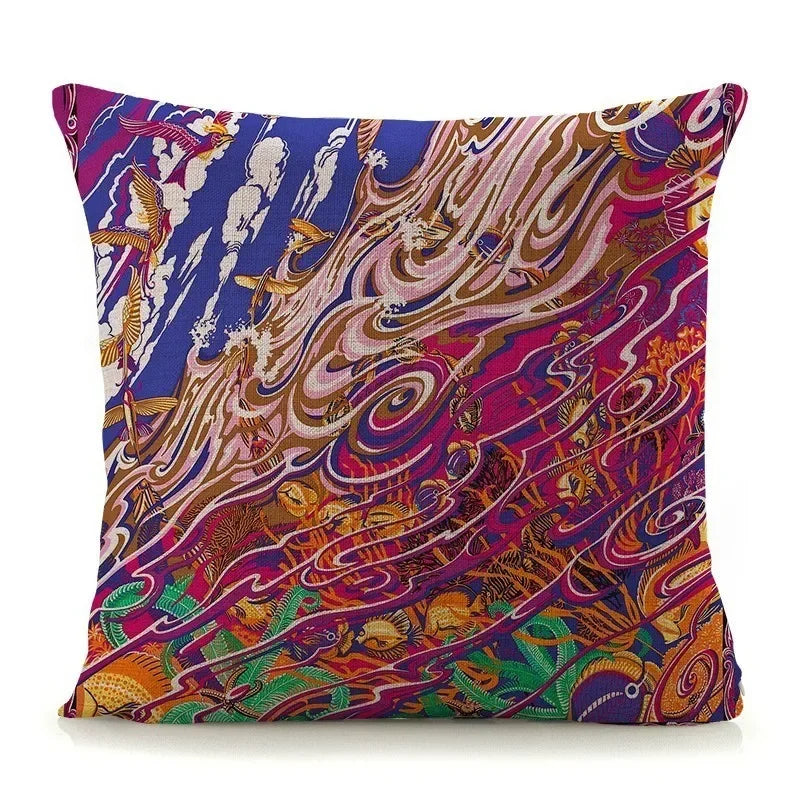 Luxury Abstract Art Pattern Pillow Cover by Axyaa - 45x45cm