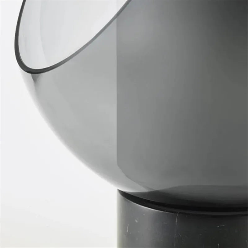 Axyaa Evedal Glass Table Lamp Smoke Gray Glass Bedside Lamp