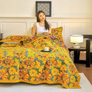 Axyaa Cotton Gauze Floral Single Quilt Blanket for Summer Comfort