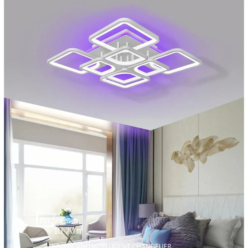 Axyaa RGB LED Ceiling Light: Colorful Dimming for Dining Room & Bedroom