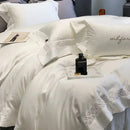 Axyaa Hollow-carved Queen Bedding Set in Lyocell with Cotton Sheets - High End Quality