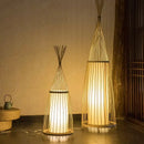 Axyaa Classic Bamboo Weave Floor Lamp LED Fixture