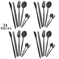 Axyaa 24-Piece Silver Stainless Steel Kitchen Tableware Set