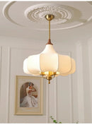 Axyaa Gold Lustre Medieval Fabric Pendant Lights with LED E27 for Home Decor