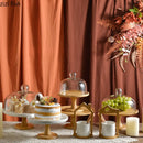 Axya High Foot Cake Stand with Glass Cover - Elegant Dessert Display Stand