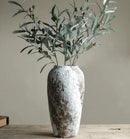 Axyaa Retro Ceramic Vase: Rural Circular Floor Decor for Living Room