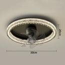 Axyaa Ceiling Fan with LED Light & Remote Control, Modern Foldable Bedroom & Living Room Lighting