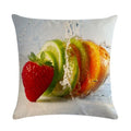Axyaa Strawberry Kiwi Pattern Linen Pillowcase - 45x45CM